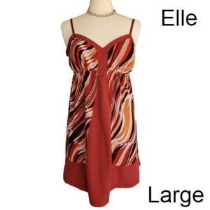 Women's Sleeveless Dress Lg Vintage Boho Sweetheart Babydoll Midi Large NWOT